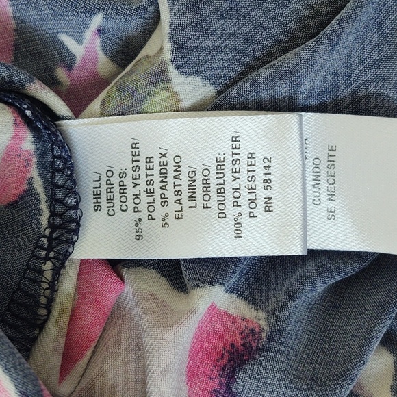 Stitch Fix WISP Floral 'Ceena' Jersey Dress Navy Multicolor Size 14 - Picture 8 of 10